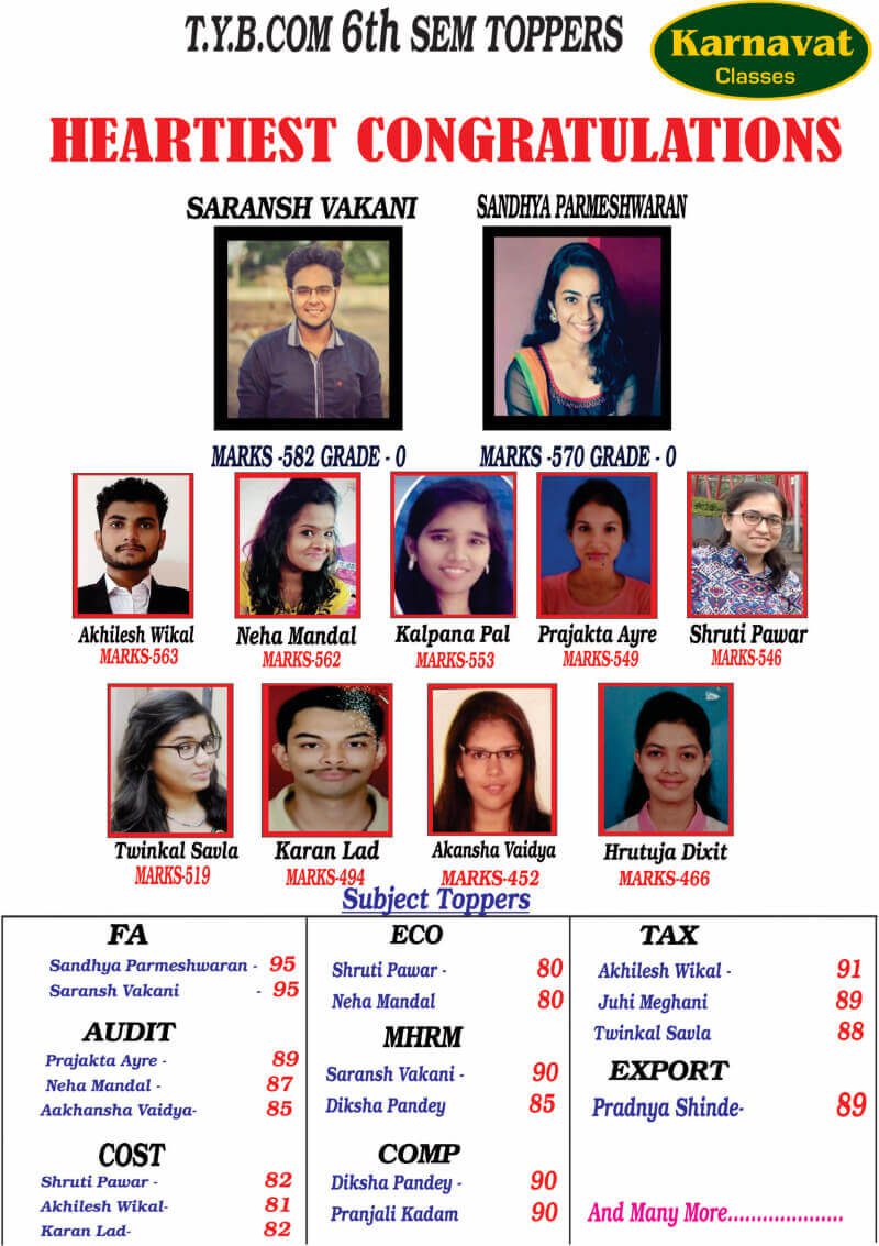 OUR TYBCOM TOPPERS