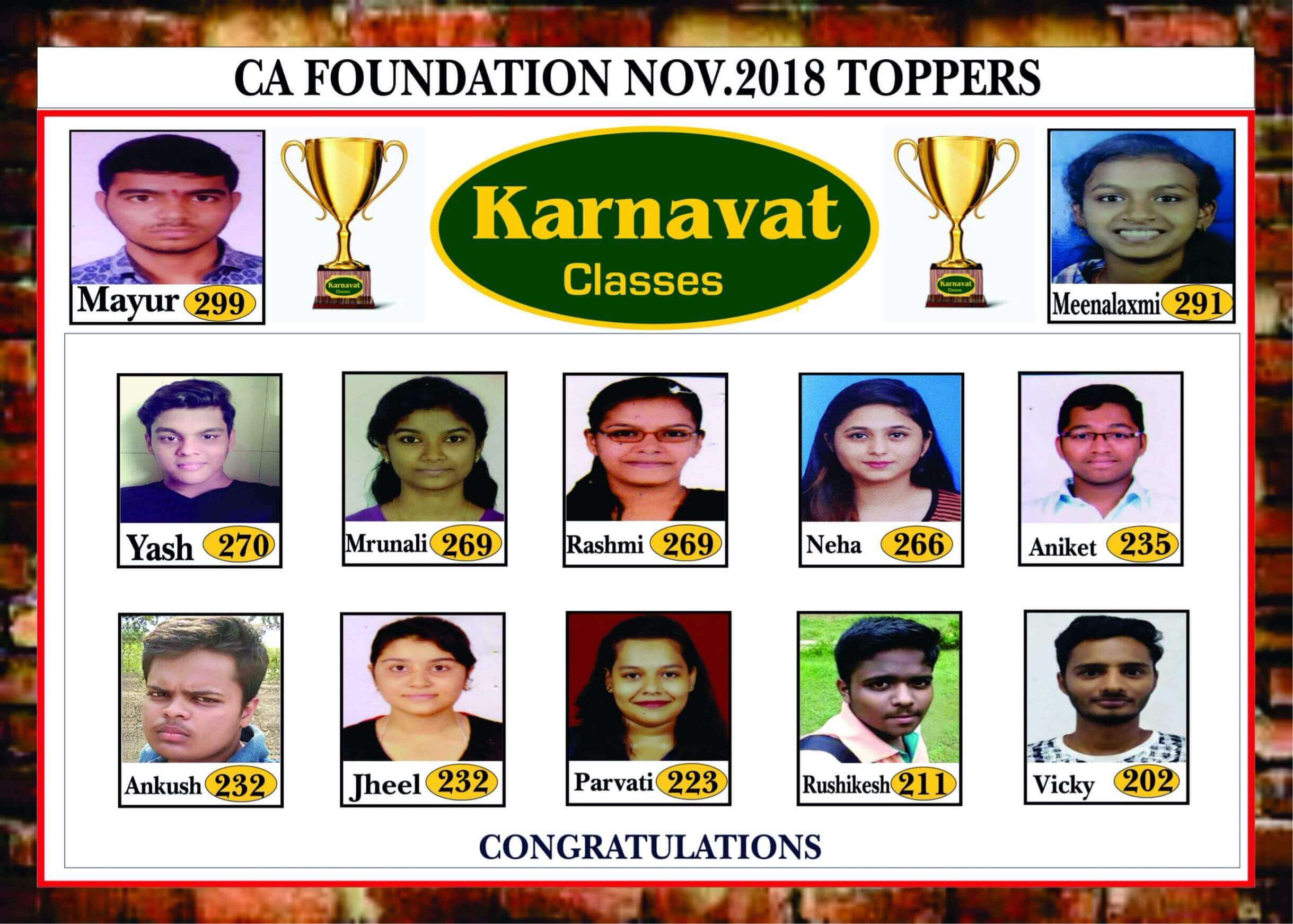 OUR CA-FOUNDATION TOPPERS